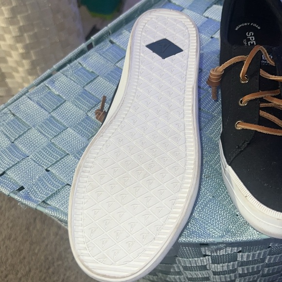 Sperry Black Sneakers with Tan Laces - Picture 4 of 5